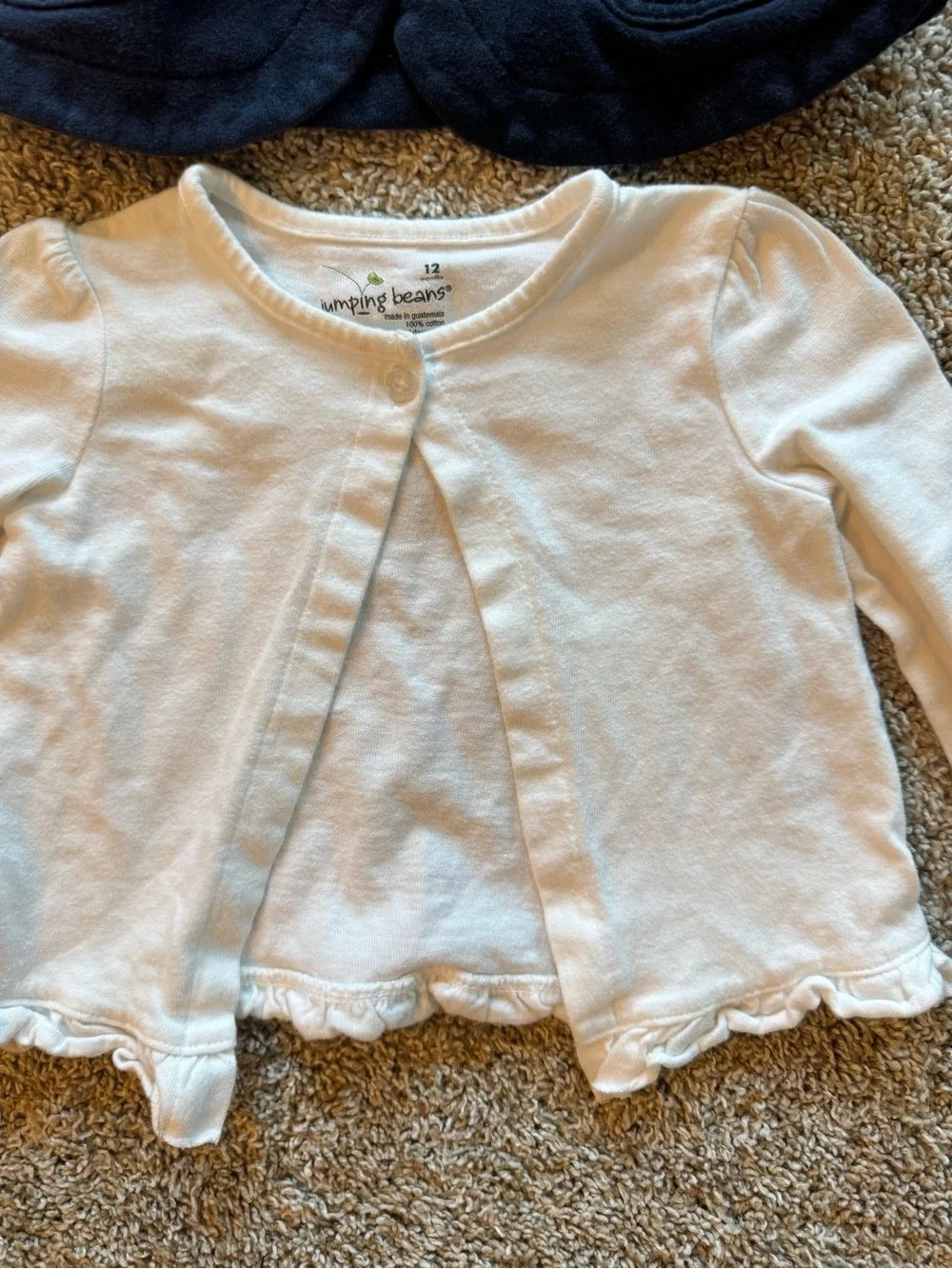 GAP Baby Girl Cardigan Set Navy & White Button Front Sweaters Bundle size 12M